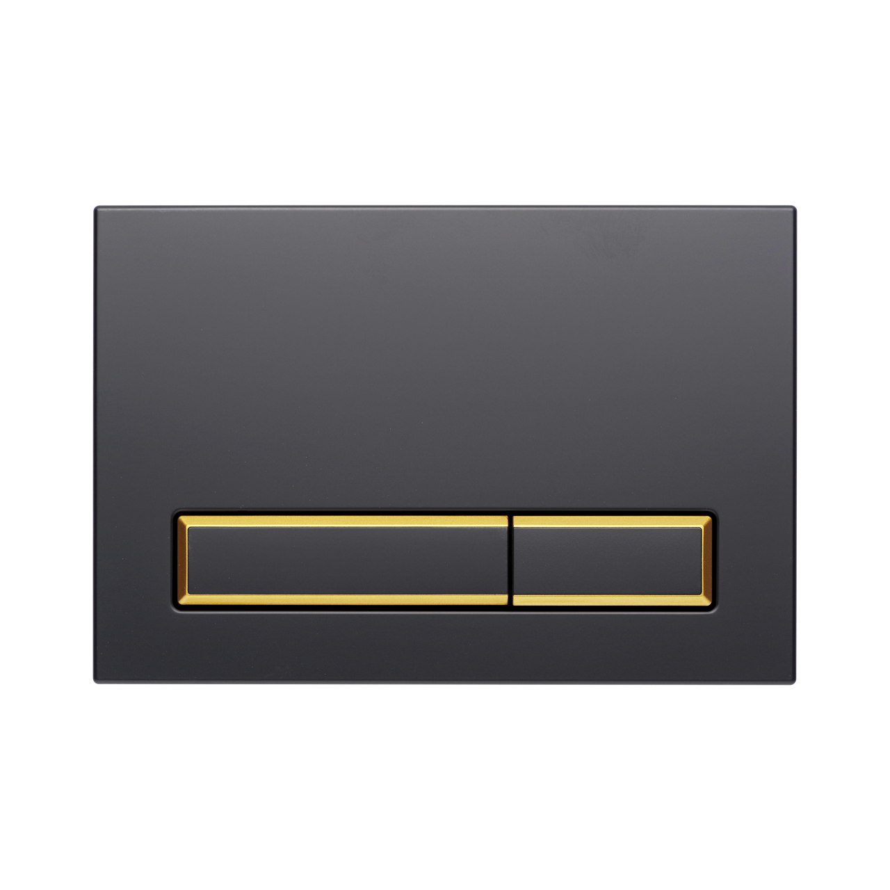 KK-POL 350/PPC/200-00-05(SPP/013/0/K) M08 V3 Пластиковая панель смыва для инсталляции, цвет черный матовый/золото глянец